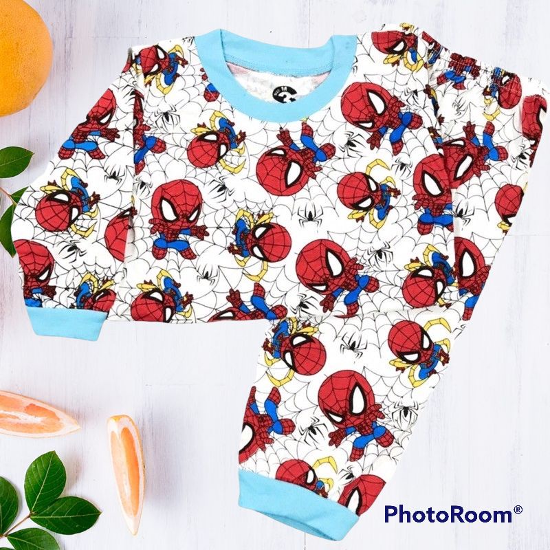 STELAN BAJU TIDUR ANAK LAKI LAKI /PEREMPUAN SPIDERMAN