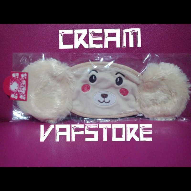 MASKER EARMUFF BULU/MASKER ANAK KARAKTER/MASKER BULU/MASKER LUCU