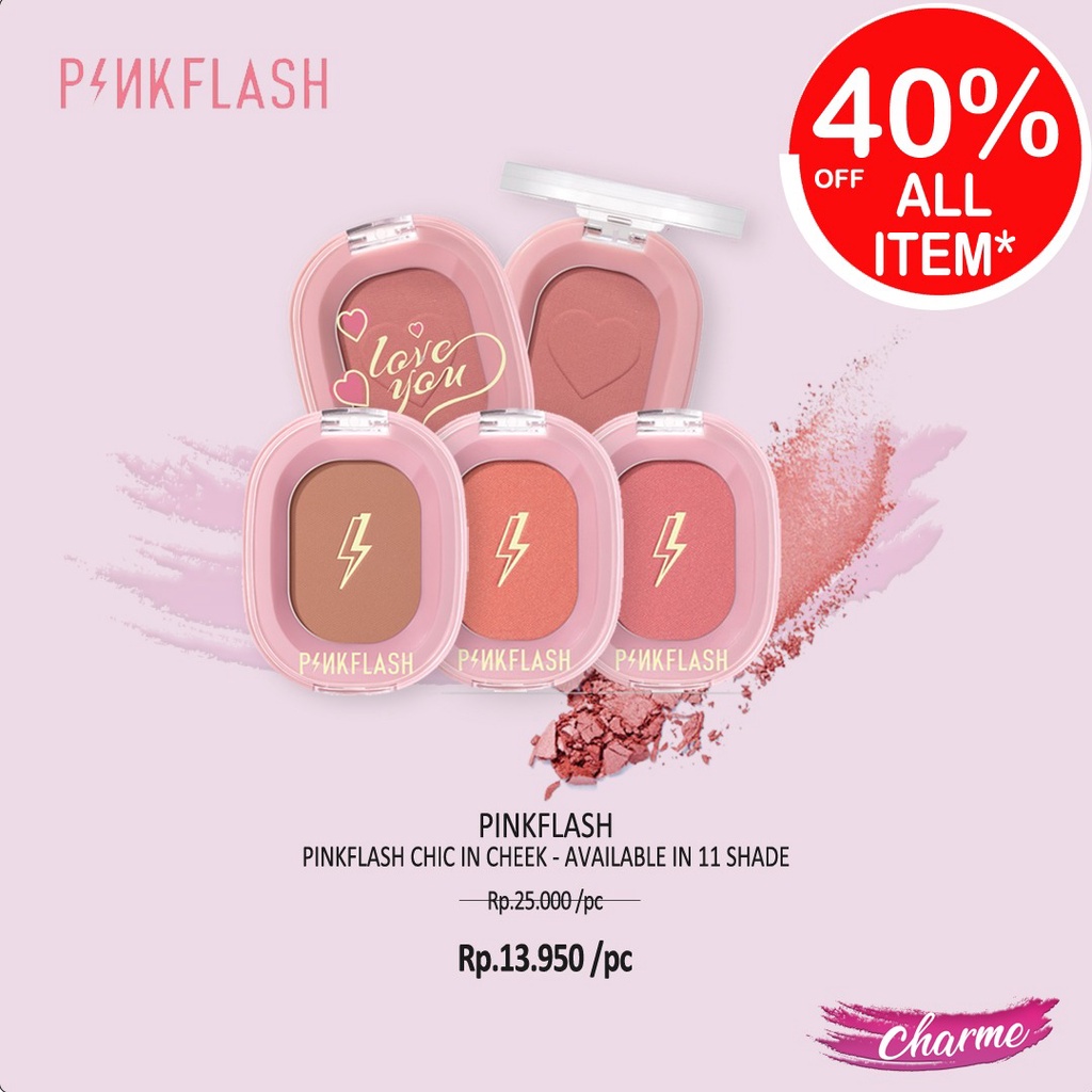 (READY &amp; ORI) PinkFlash Chic In Cheek pink flash BlushOn F01 F 01