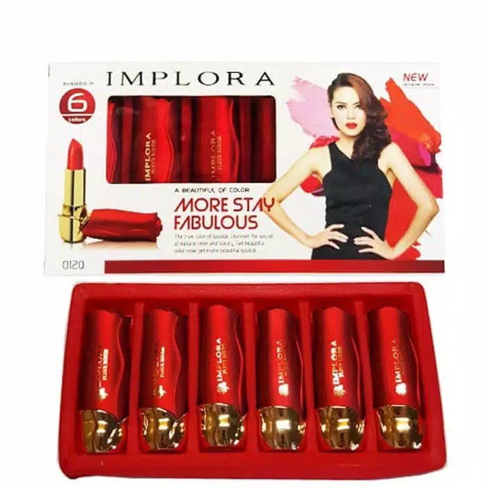 [LOCAL] - Implora Lipstick Diamond Fleur Rouge / Rose / Mawar Kode D09