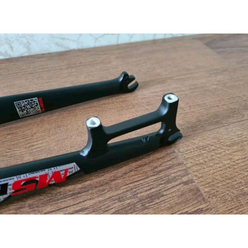 Fork Rigid MOSSO M5E Garpu Depan Moso M5-SE Hitam Merah Bahan ALLOY Alumunium Triple Butted