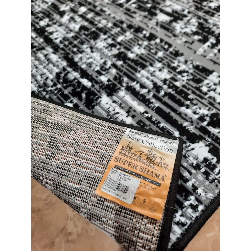 KARPET SUPER SHAMA 100X150 SM02 MONOKROM-2