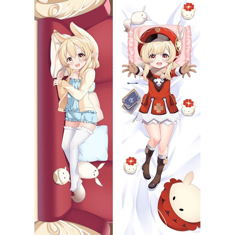 PREORDER Game Klee Genshin Impact Cosplay Pillow Cover Cushion Otaku Girl Pillow Case Dakimakura Bod