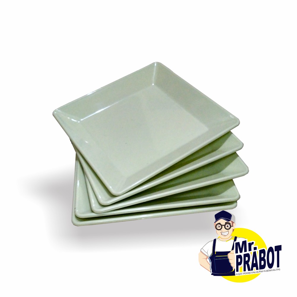 PIRING SAJI MELAMIN KOTAK 20 CM / PIRING MAKAN / PIRING SAJI KOTAK / PIRING MELAMIN MPP88