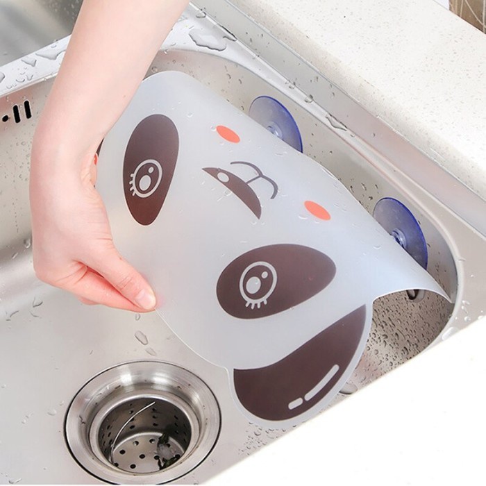 (KIM) Penahan Air Wastafel Kitchen Sink Air Splash Guard dengan Sucker