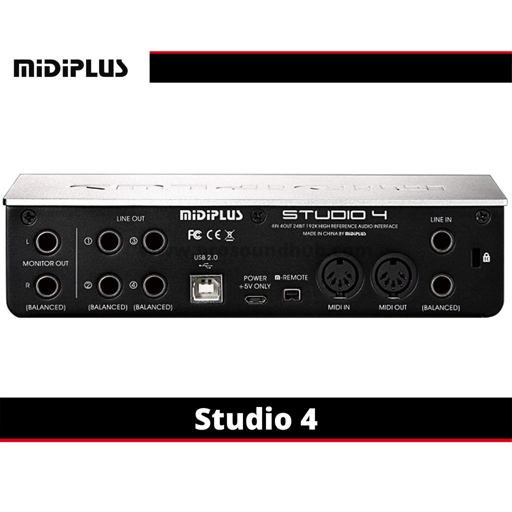 Midiplus Studio 4 USB Audio Interface Soundcard Recording 4 Channel-3