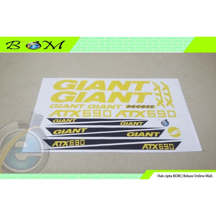 striping stiker decal transparan sepeda giant atx690 fullset kuning h