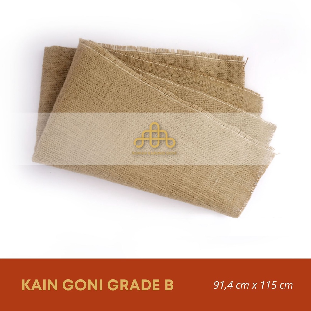 Kain Goni Baru 1 Yard - Burlap Jute Eco Fabric - Bahan Kerajinan Tangan - Material Karung Goni