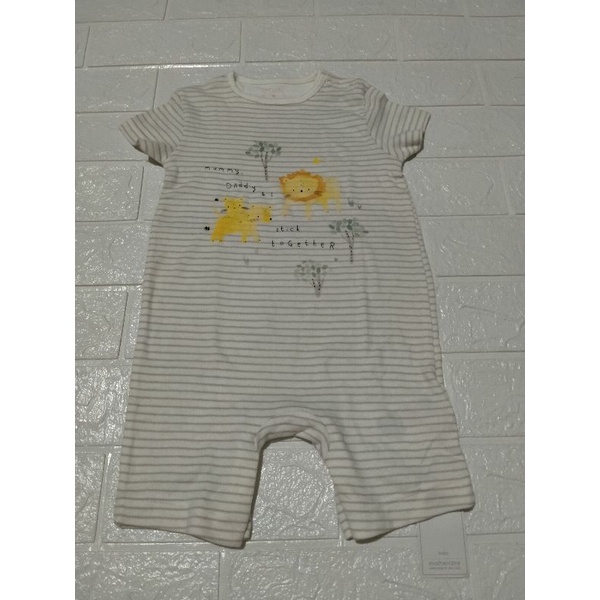 New With Tag Romper Mothercare Baby Stripe Lion New Bodysuit Mothercare Bukan Preloved Mothercare Ba