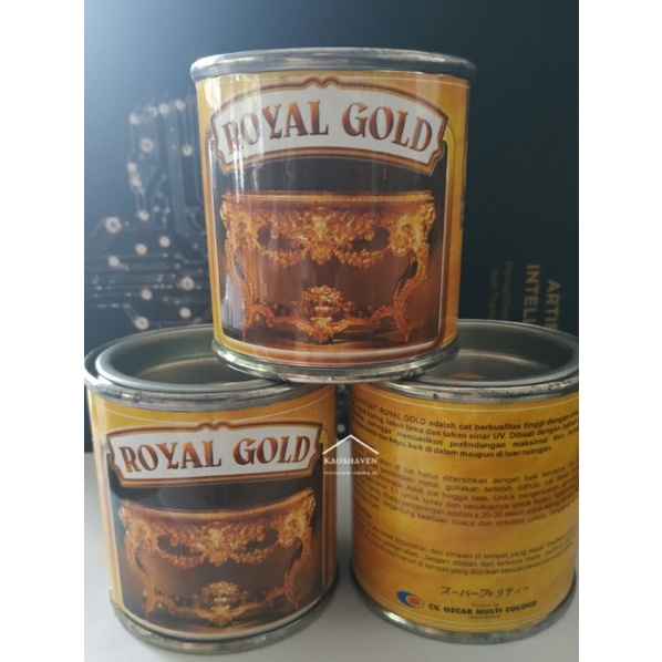 Cat Metalik Emas Gold Besi & Kayu Neo Alkycoat Royal Gold 100CC 200CC
