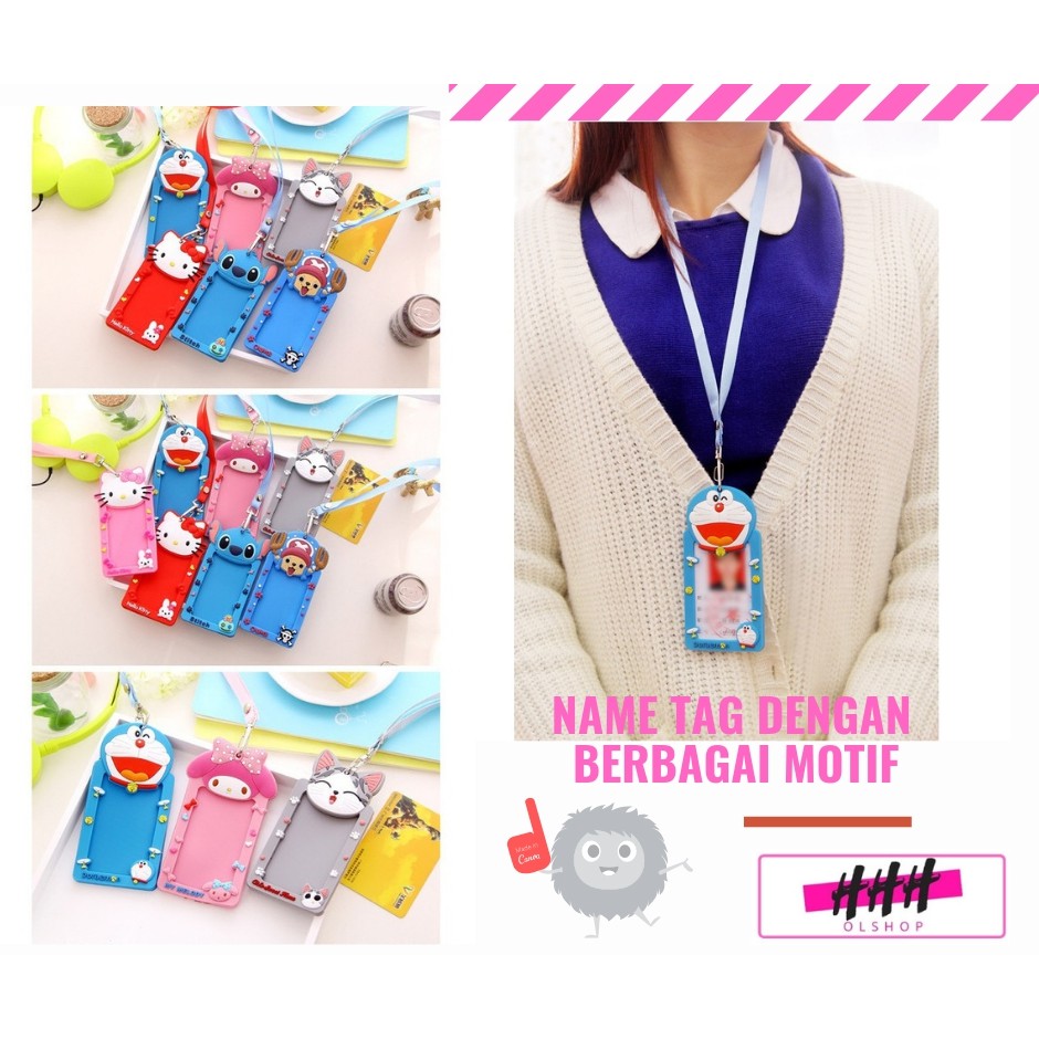 Name Tag Karakter Name Tag Motif Id Card Holder Name Tag Lucu