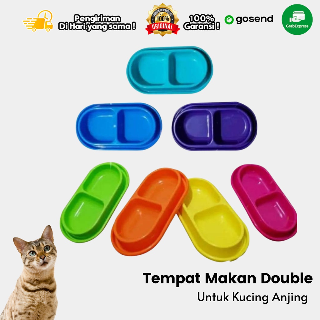 Tempat Makan Anti Semut Double Hewan Kucing Anjing