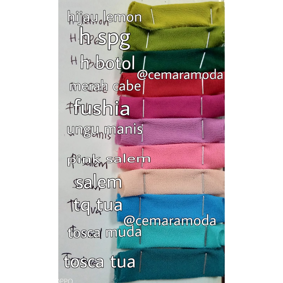 Kain Babydoll Armani PER 0.5M Babidol Armany Ceruti Bebidol Armani Premium kain hijab jilbab kerudung