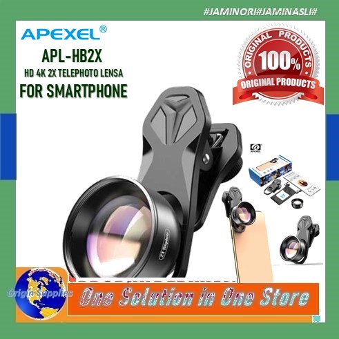 APEXEL Lensa Kamera Smartphone Clip 2X Telephoto Lens - APL-HB2X