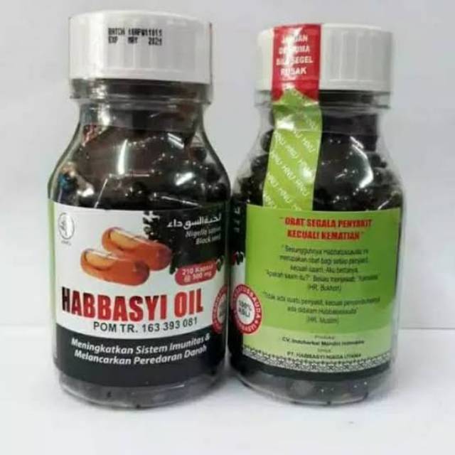 Habbasyi Oil 210 Kapsul. Habbatussauda Original 100% AM 68