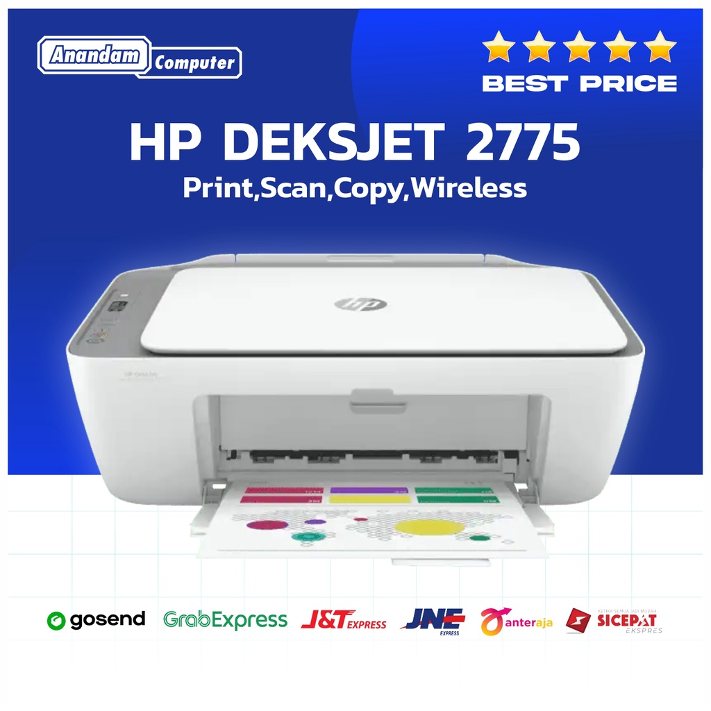 HP Deskjet Ink Advantage 2775 All In One Printer (Print, Scan, Copy)