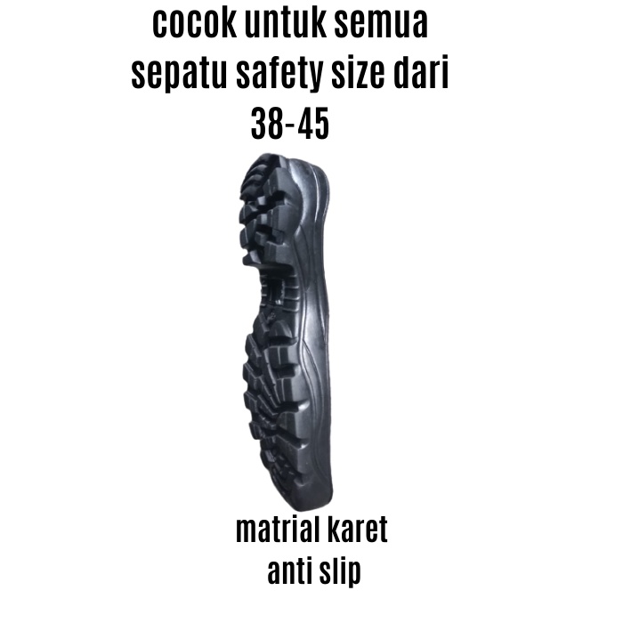 Outsole Karet Mentah Hitam Pdl Safety Paket Sol Dan Lem
