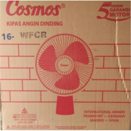 COSMOS 16-WFCR Wall Fan 16 Inch Remote