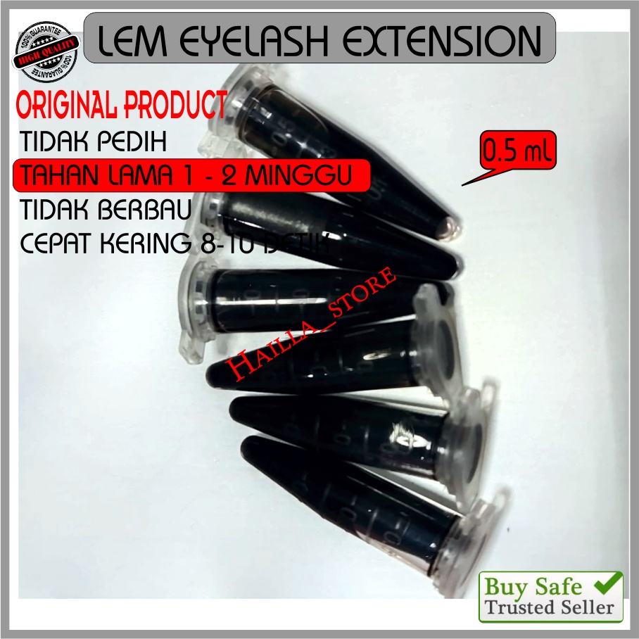 Eyelash Extension GLUE 0,5 ml Mini Pack 1-2 Minggu TAHAN LAMA TIDAK PERIH TIDAK BERBAU PREMIUM