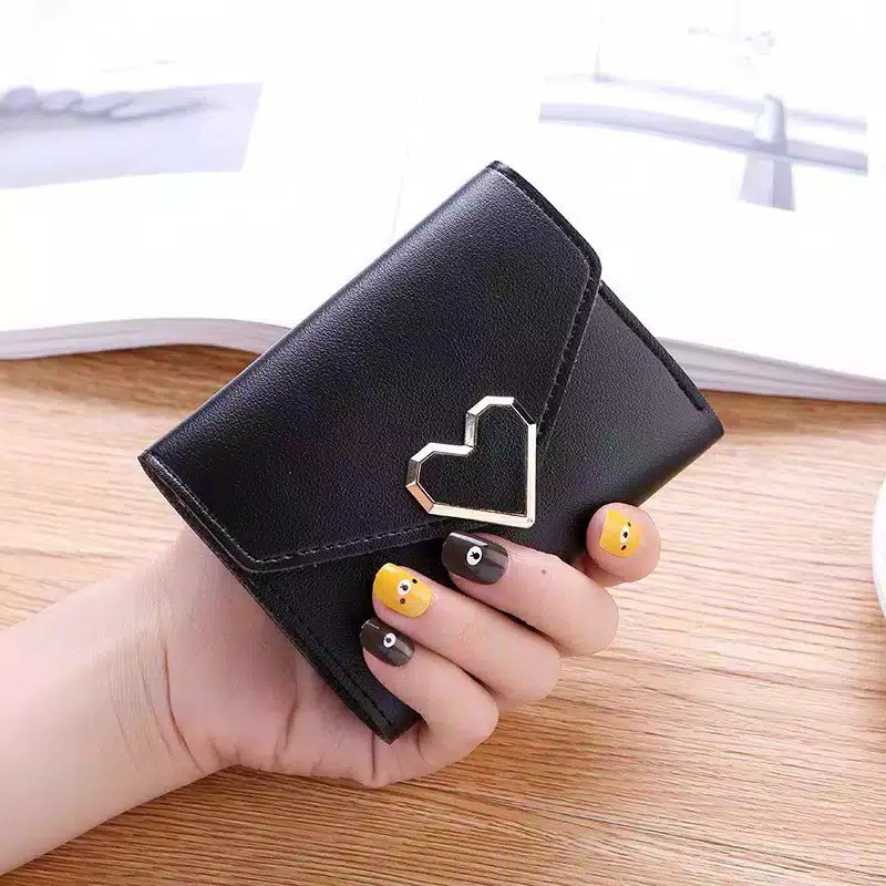 DOMPET KOREA DOMPET LIPAT LOVE DOMPET WANITA DOMPET MINI MURAH BISA COD