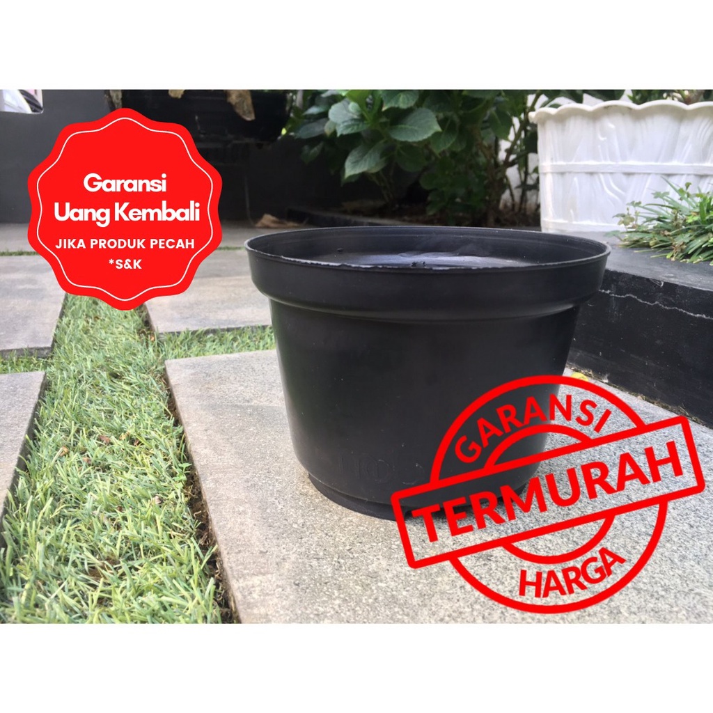 Pot bunga Murah / Pot tanaman / Pot plastik hitam uk 17 kecil