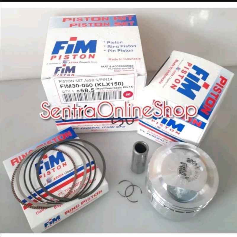 Piston seher kit klx 150 oversize 50 fim