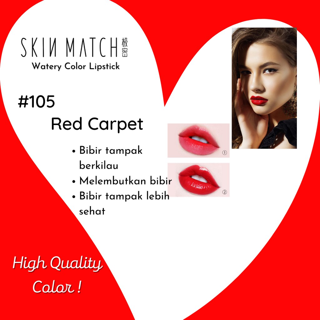 SKIN MATCH Watery Color Lipstick - Red Carpet 3.4g