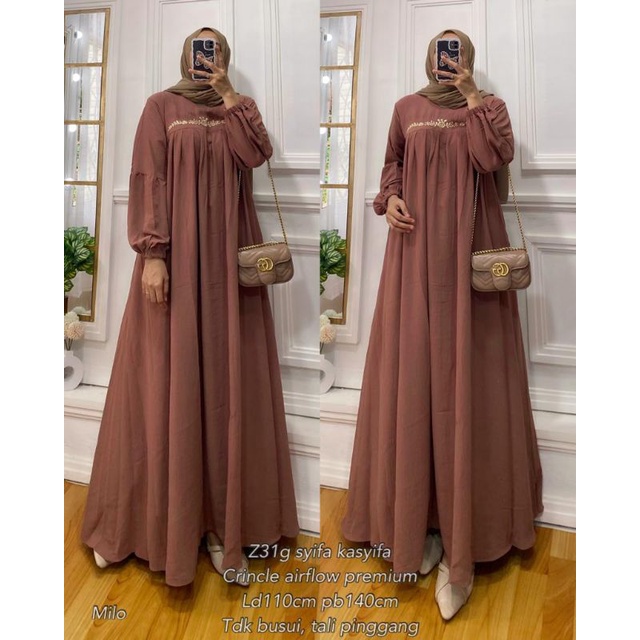 Gamis Syifa Kasyifa Crinkle Premium 081