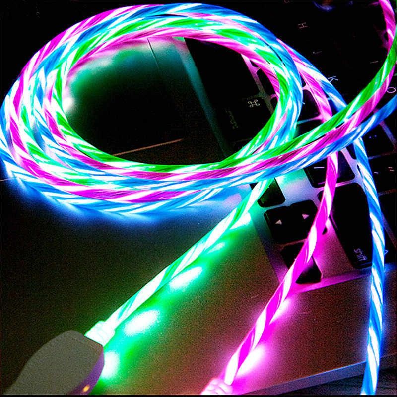 Kabel Data Magnet Led/Lampu Charger Mirco Usb Magnetik Fast Charging Untuk Untuk IOS/Android