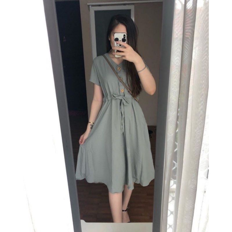 Daster Polos / Dress Polos / Tunic Polos Virall Kancing Depan