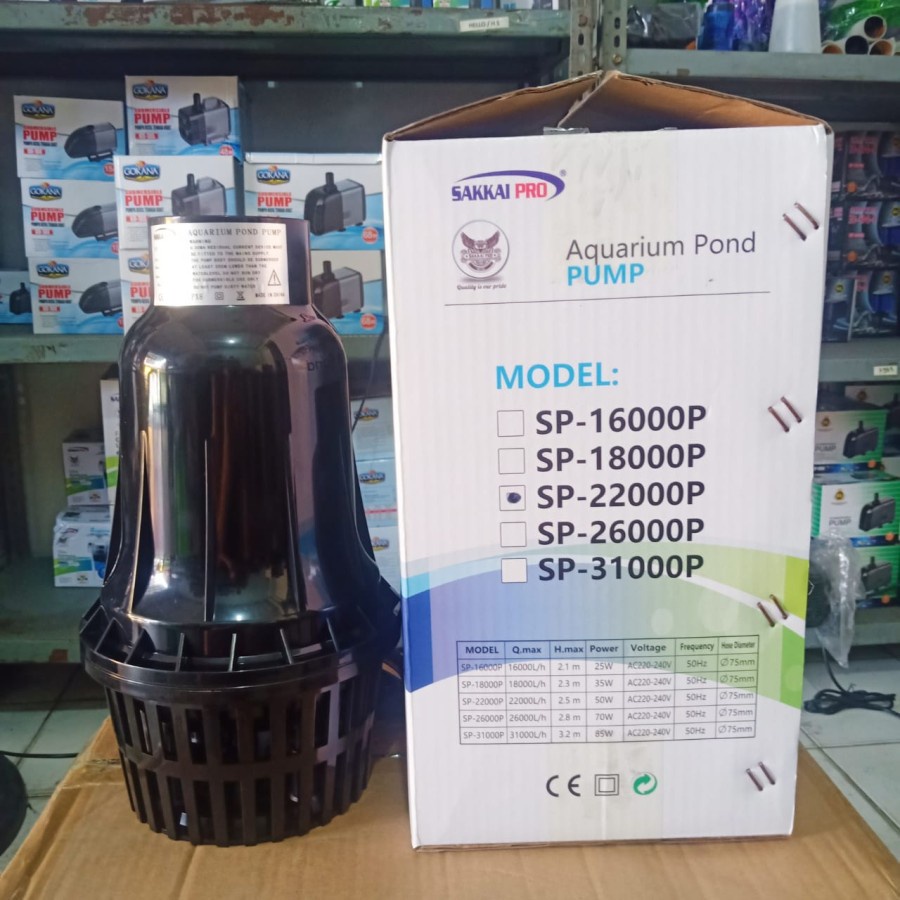 Pompa Kolam Low Watt Sakkai Pro SP-22000P Ikan Koi Pond Pump 22000 P