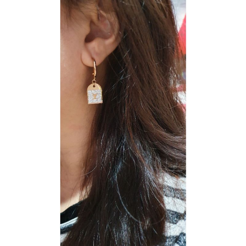 Anting Titanium Asli Motif elv Premium Quality anting Anti karat anti alergi Premium Quality Stainless steel ori Premium 772