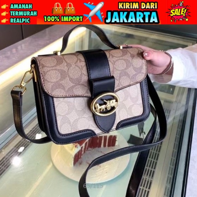 TI 3123 - TAS IMPORT WANITA MURAH BATAM HANDBAG BRANDED KONDANGAN WANITA TAS CANTIK TERBARU - F