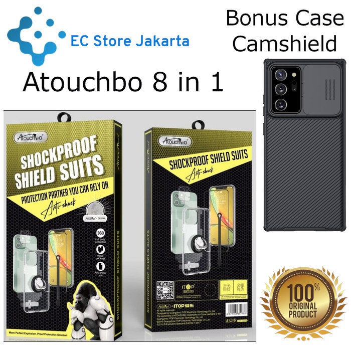 Atouchbo 8 in 1 Case Screen Protector Samsung Note 20 Ultra / Note 20