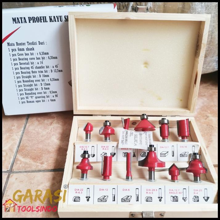 Mata Profil Set 12 Pcs Mailtank Mata Router Set Mata Bor Profil Kayu