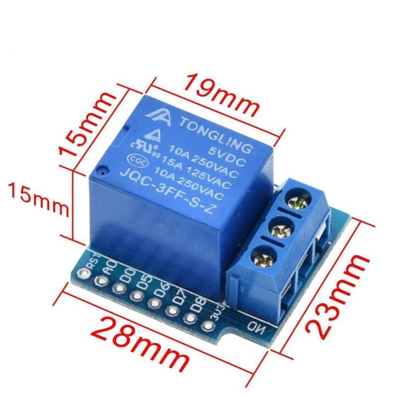 Relay Module 5V 1 Channel 1ch 1 ch Wemos D1 Mini Modul 5V 5 V Shield