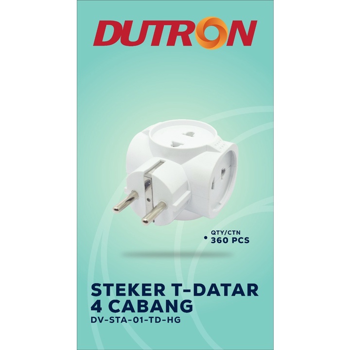 Dutron Steker T Datar 4 Cabang 4 Colokan SNI Good Quality