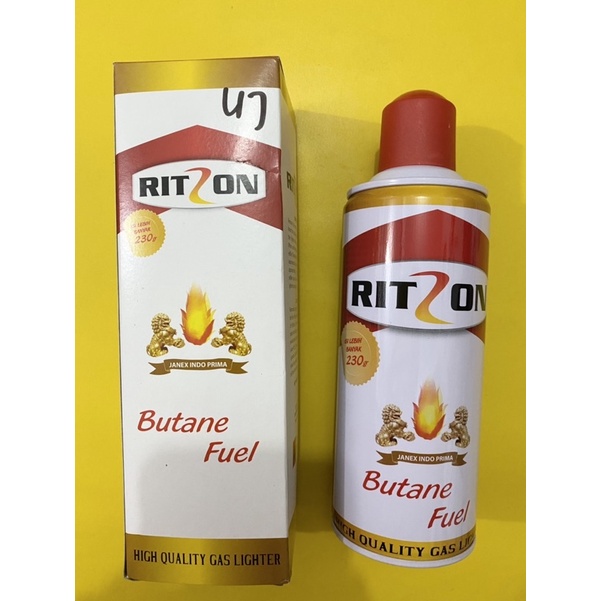 Gas ritson Butane Fuel Refill isi ulang Korek Gas 230gr / gas isi ulang refill