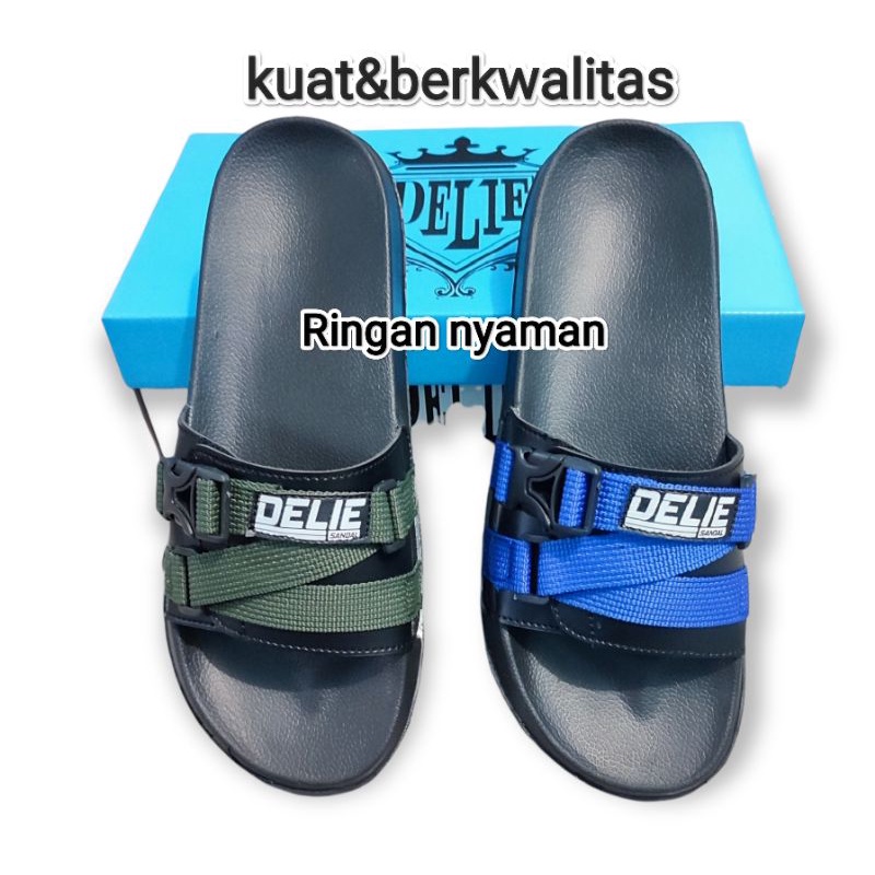 Sandal Slide Pria Casual kualitas premium delie sandal