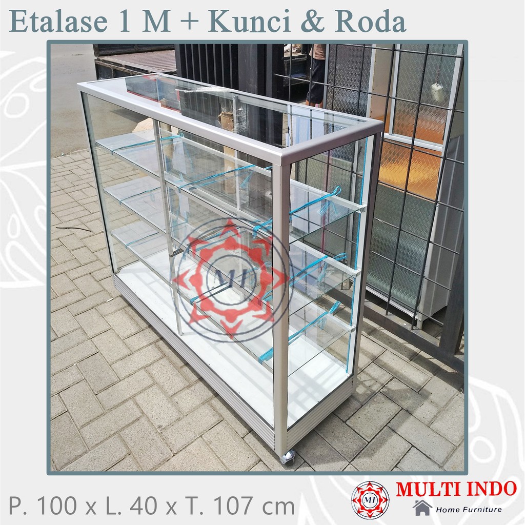 Jual Etalase Kaca Etalase Toko Etalase Jualan 100 Cm 1 Meter