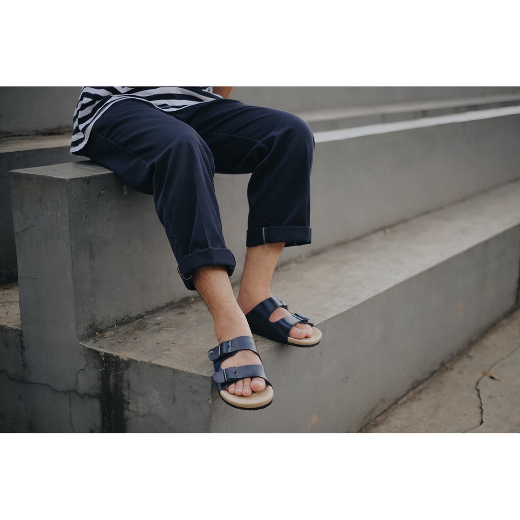 EARTH NAVY |FORIND x Local Goods| Original Sendal Jepit Kulit Kasual Pria/Cowok Sandal Footwear