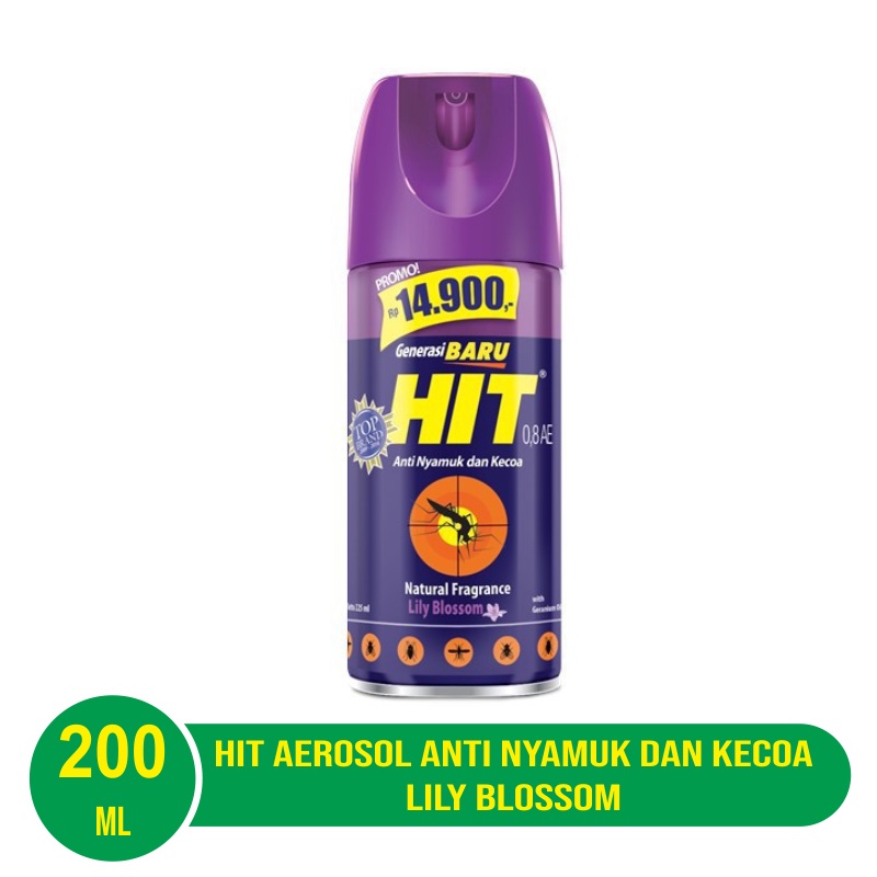 Hit Aerosol Anti Nyamuk Dan Kecoa Lily Blossom 200ml / 600ml