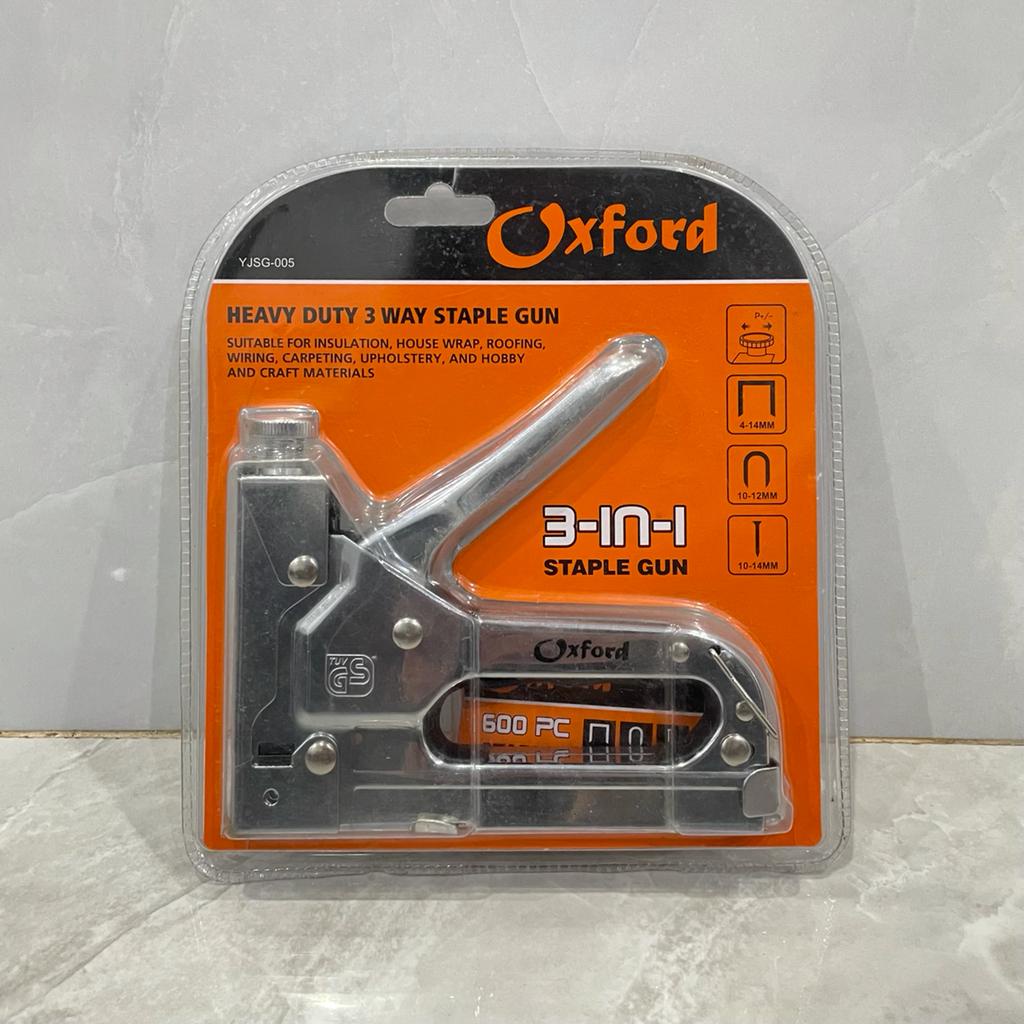 

Stapler Tembak 3 in 1 Oxford / Staple Gun Tacker / Staples Ergonomic Jok Sofa
