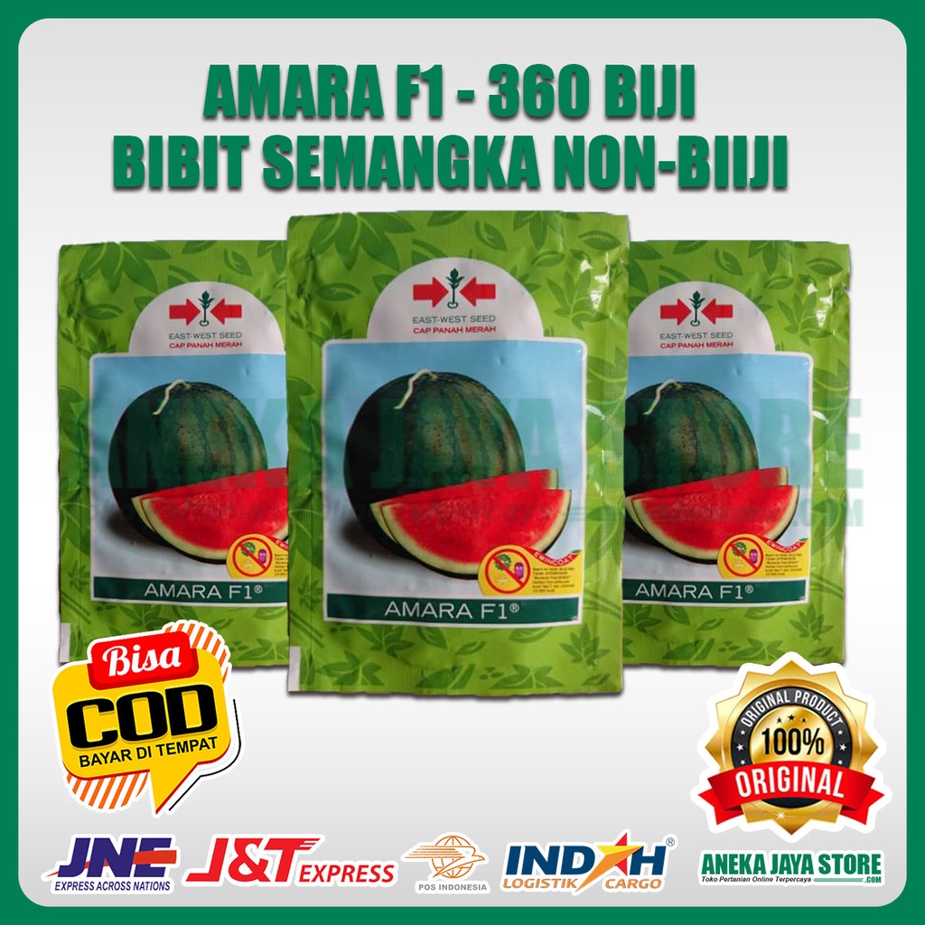 Bibit Semangka Amara F1 Kemasan 360 Butir Non Biji