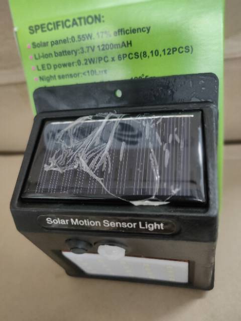 Lampu LED Taman Dinding Solar 20 LED/ Solar Sensor Wall Light / Lampu Dinding Tenaga Surya