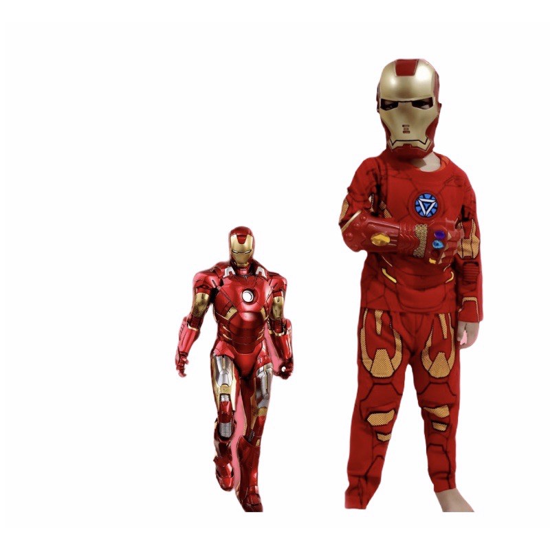 SETELAN ANAK LAKI LAKI SUPERHERO IRON MAN / KOSTUM BAJU ANAK KARAKTER IRONMAN / BAJU ANAK IRONMAN