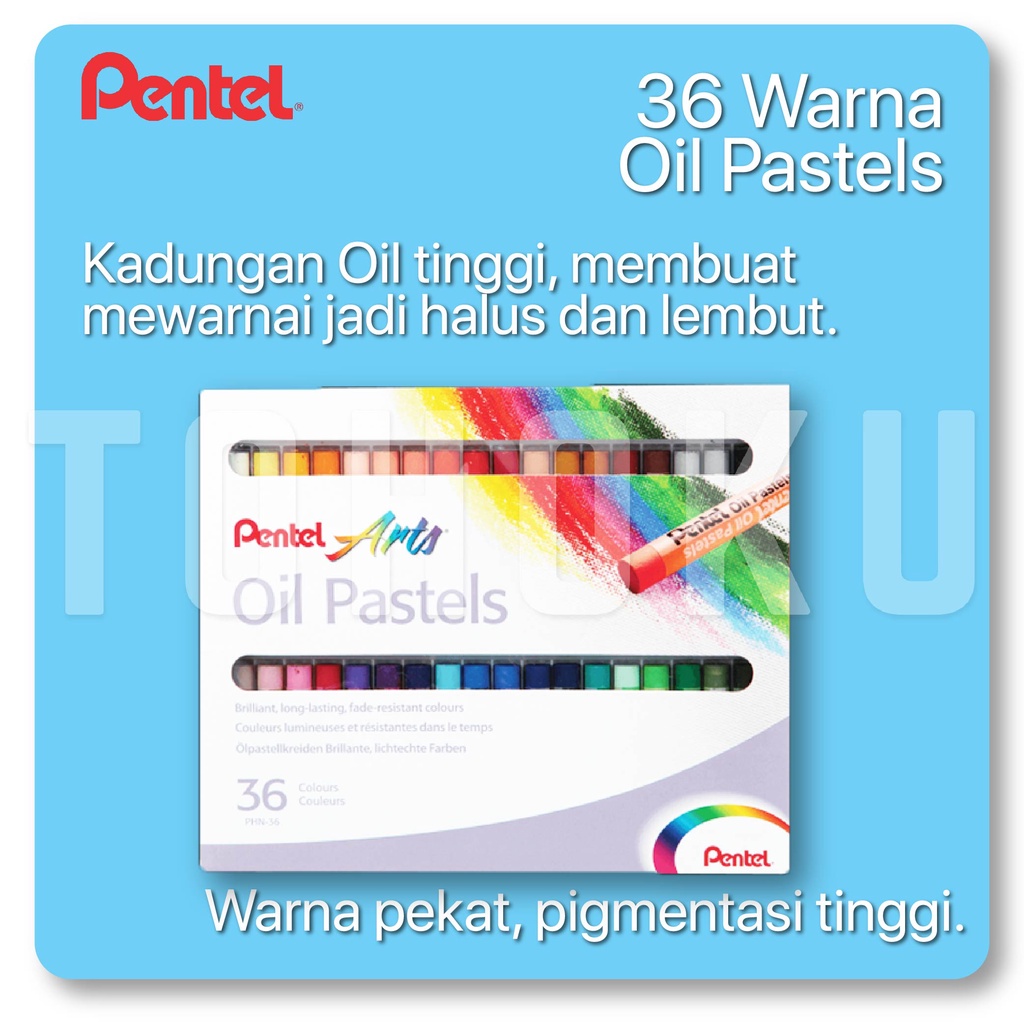 Crayon Pentel Oil Pastel Premium 36 Warna