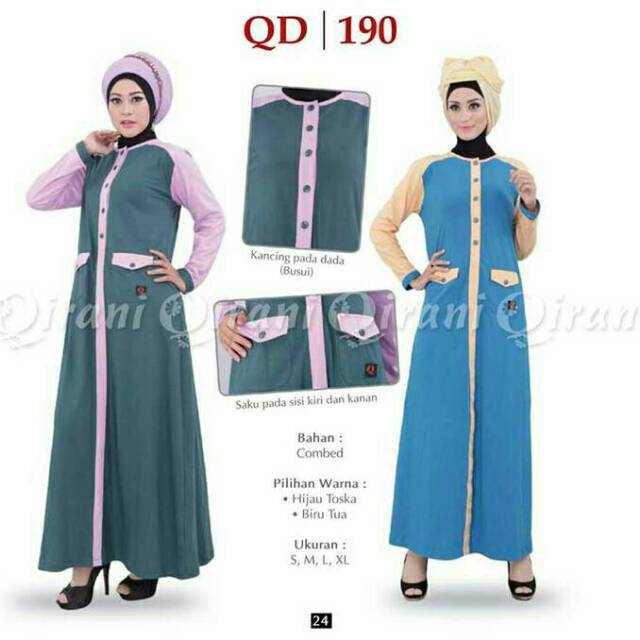 QIRANI QD 190/gamis qirani/gamis murah/gamis kaos/gamis syari/gamis adem