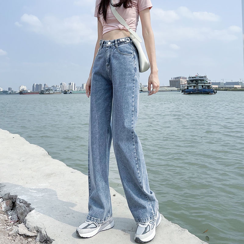 【SALE】Korean Casual Highwaist Long Pants Jeans Celana Panjang Jeans 2857 (S/M/L)