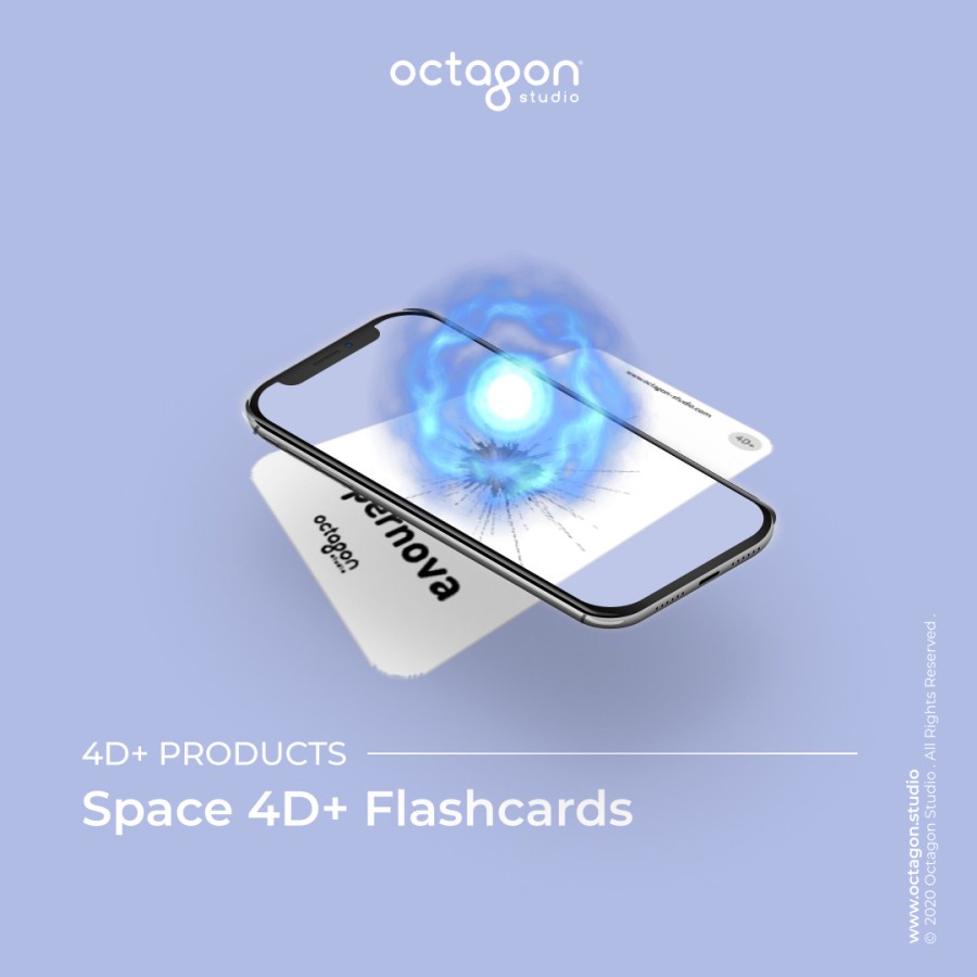 Kartu Space 4D+ / Flash Card / Mainan Edukasi Anak (Octagon Studio)